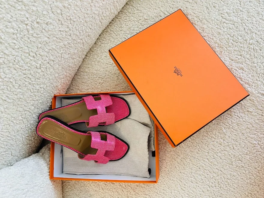 Hermes Oran Sandals front view