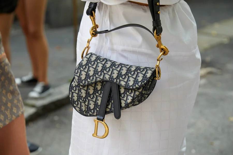 Dior Oblique Jacquard Saddle Bag front view - Dior Oblique Saddle Bag