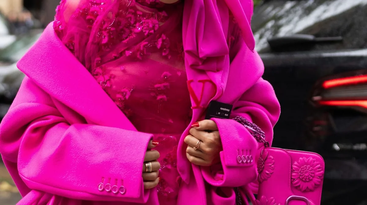 Valentino front view - pink on pink trend