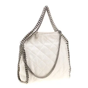 Stella McCartney Mini Falabella Tote (Off-White/White) front view - Stella McCartney Falabella Tote