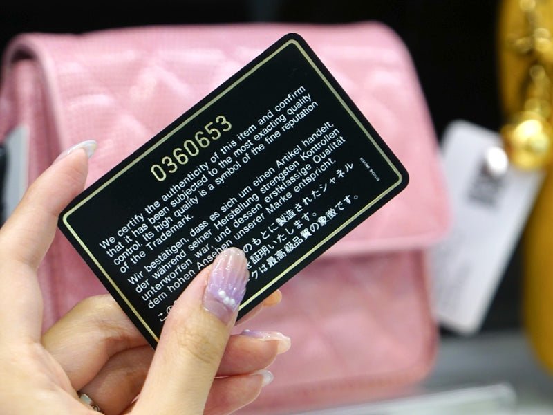 Vintage Chanel authenticity card and serial sticker
