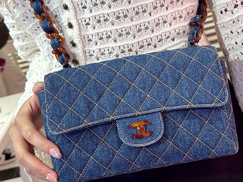 CHANEL denim vs sheepskin price comparison